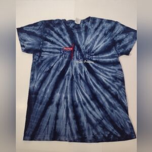 Classic Bourbon French Quarter Blue/White Tie-dye Shirt Size (L)